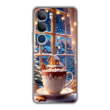 Силиконовый чехол на Vivo Y19s с принтом Новый год Силиконовый чехол на Vivo Y19s с принтом Новый год