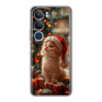 Силиконовый чехол на Vivo Y19s с принтом Новый год Силиконовый чехол на Vivo Y19s с принтом Новый год
