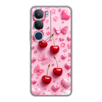 Силиконовый чехол на Vivo Y19s с принтом для девочек