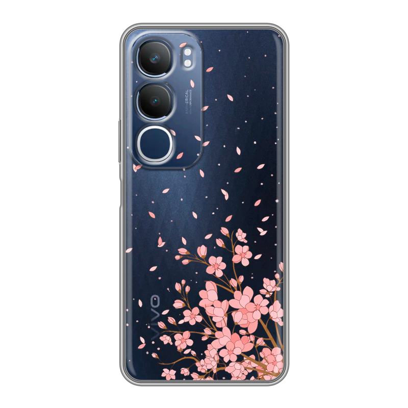 Силиконовый чехол на Vivo Y19s с принтом Ветка сакуры Силиконовый чехол на Vivo Y19s с принтом Ветка сакуры