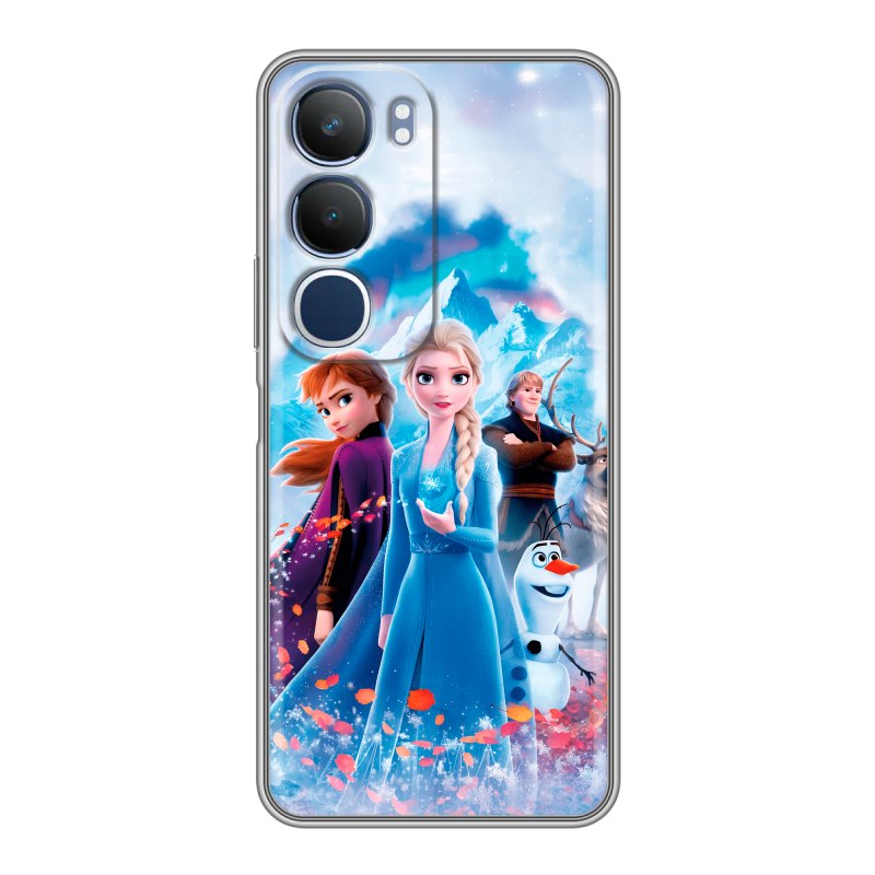 Силиконовый чехол на Vivo Y19s с принтом Холодное сердце Frozen Силиконовый чехол на Vivo Y19s с принтом Холодное сердце Frozen