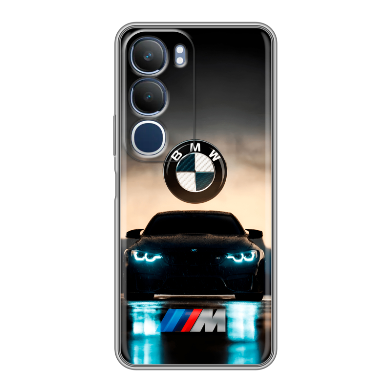 Силиконовый чехол на Vivo Y19s с принтом БМВ BMW Силиконовый чехол на Vivo Y19s с принтом БМВ BMW
