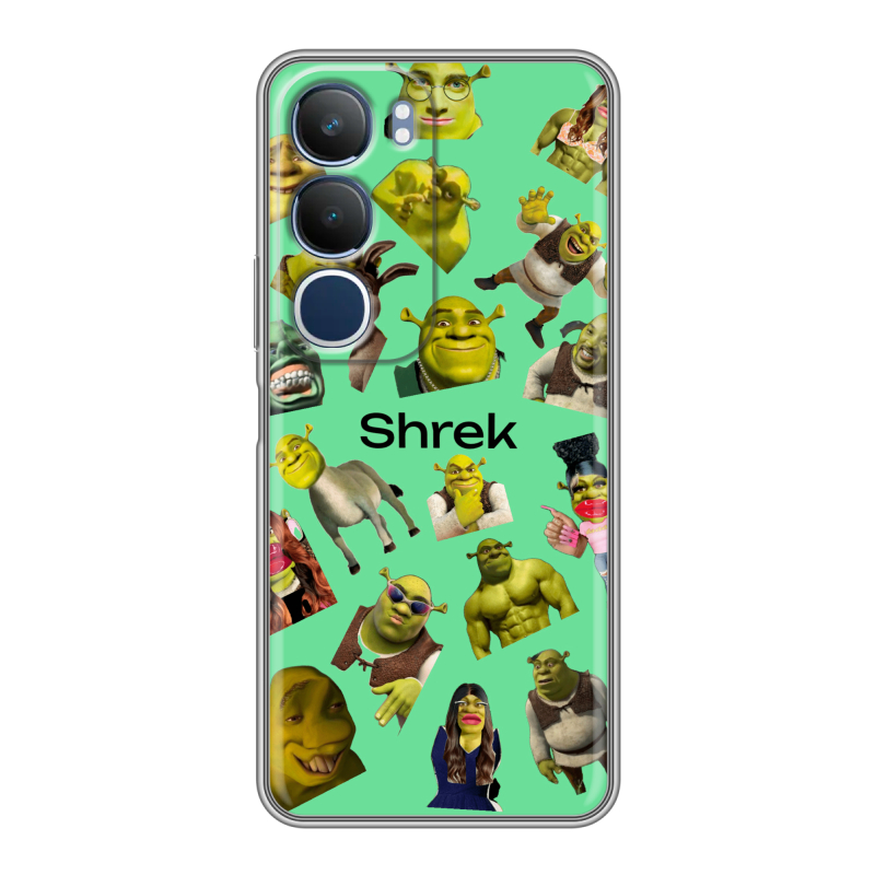 Силиконовый чехол на Vivo Y19s с принтом Шрек Shrek Силиконовый чехол на Vivo Y19s с принтом Шрек Shrek