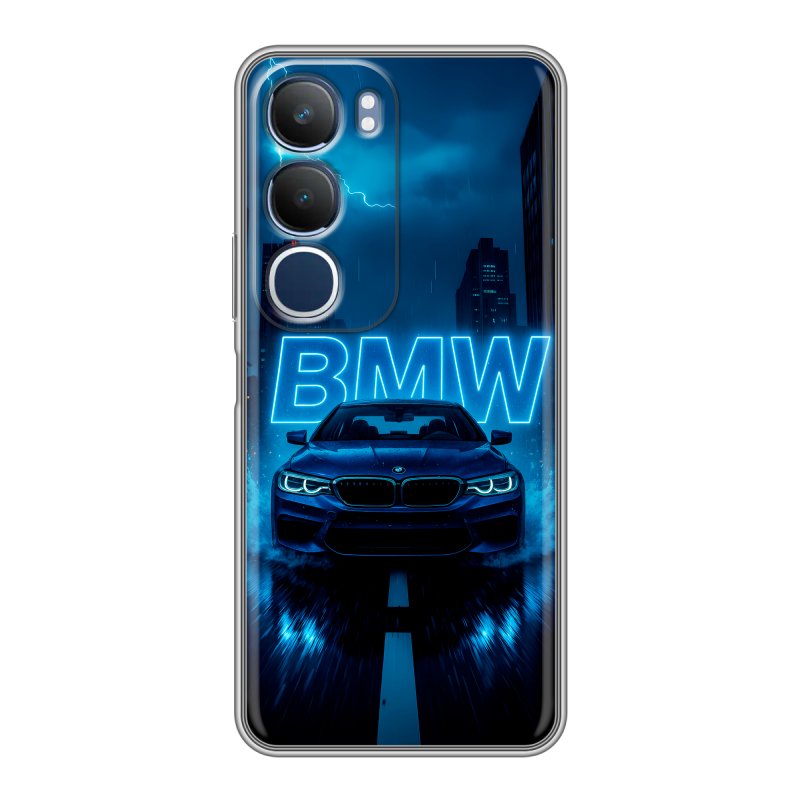 Силиконовый чехол на Vivo Y19s с принтом BMW БМВ Силиконовый чехол на Vivo Y19s с принтом BMW БМВ