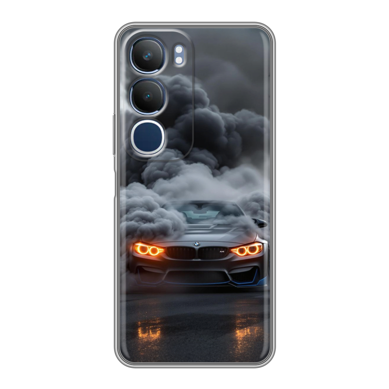 Силиконовый чехол на Vivo Y19s с принтом BMW БМВ Силиконовый чехол на Vivo Y19s с принтом BMW БМВ