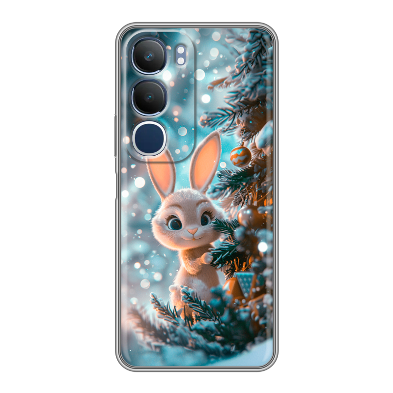 Силиконовый чехол на Vivo Y19s с принтом Новый год Силиконовый чехол на Vivo Y19s с принтом Новый год