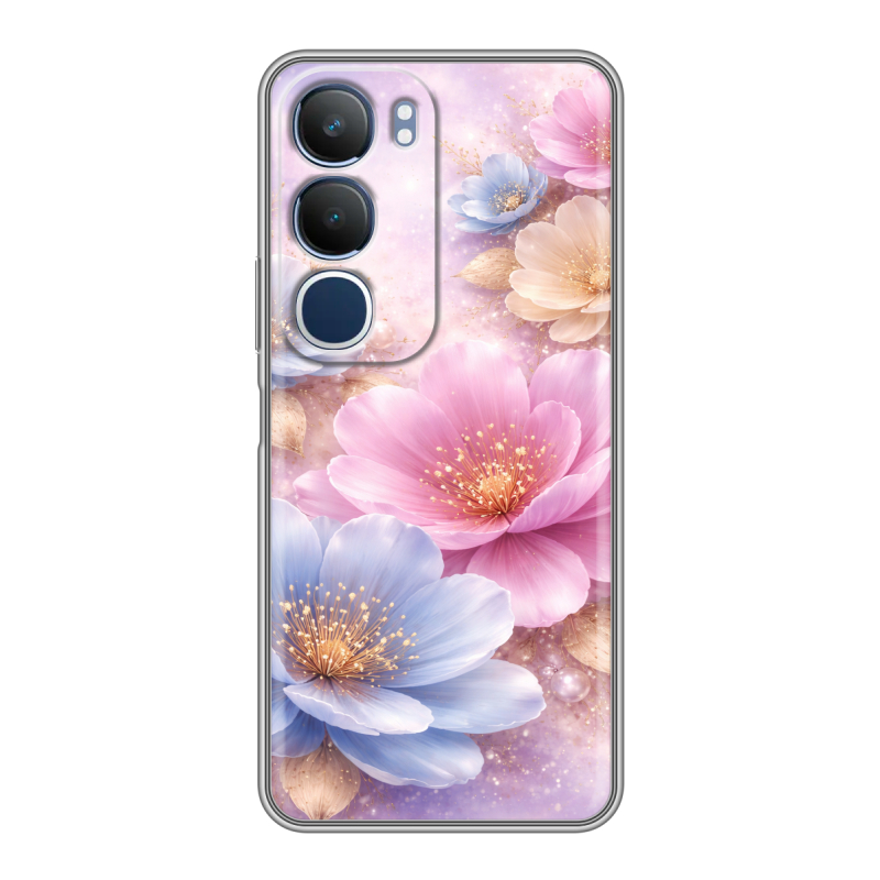 Силиконовый чехол на Vivo Y19s с принтом женский Силиконовый чехол на Vivo Y19s с принтом женский