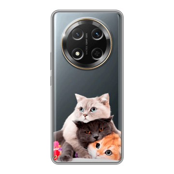 Силиконовый чехол на Honor X9c с принтом Кошки Силиконовый чехол на Honor X9c с принтом Кошки