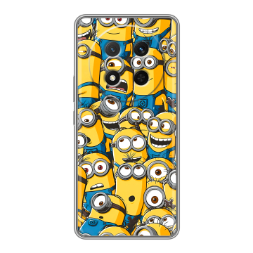 Силиконовый чехол на Honor X9c с принтом Миньоны