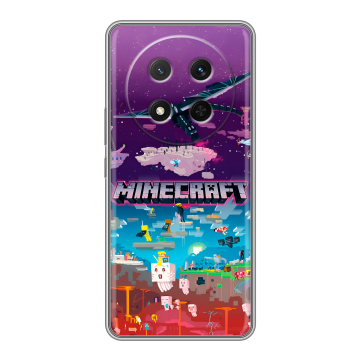 Силиконовый чехол на Honor X9c с принтом Майнкрафт Minecraft