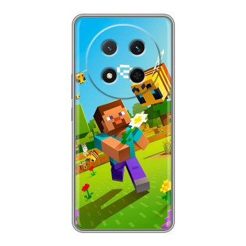 Силиконовый чехол на Honor X9c с принтом Майнкрафт Minecraft