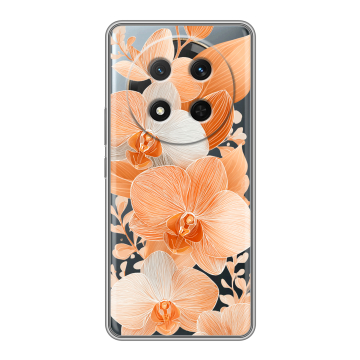 Силиконовый чехол на Honor X9c с принтом Бежевые цветы