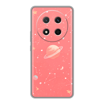 Силиконовый чехол на Honor X9c с принтом Розовый космос