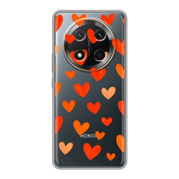 Силиконовый чехол на Honor X9c с принтом Сердечки
