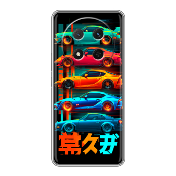 Силиконовый чехол на Honor X9c с принтом машины тачки