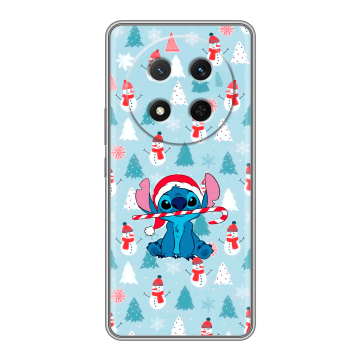 Силиконовый чехол на Honor X9c с принтом Стич Новый год