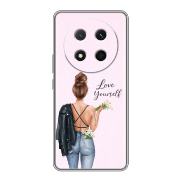 Силиконовый чехол на Honor X9c с принтом женский Силиконовый чехол на Honor X9c с принтом женский