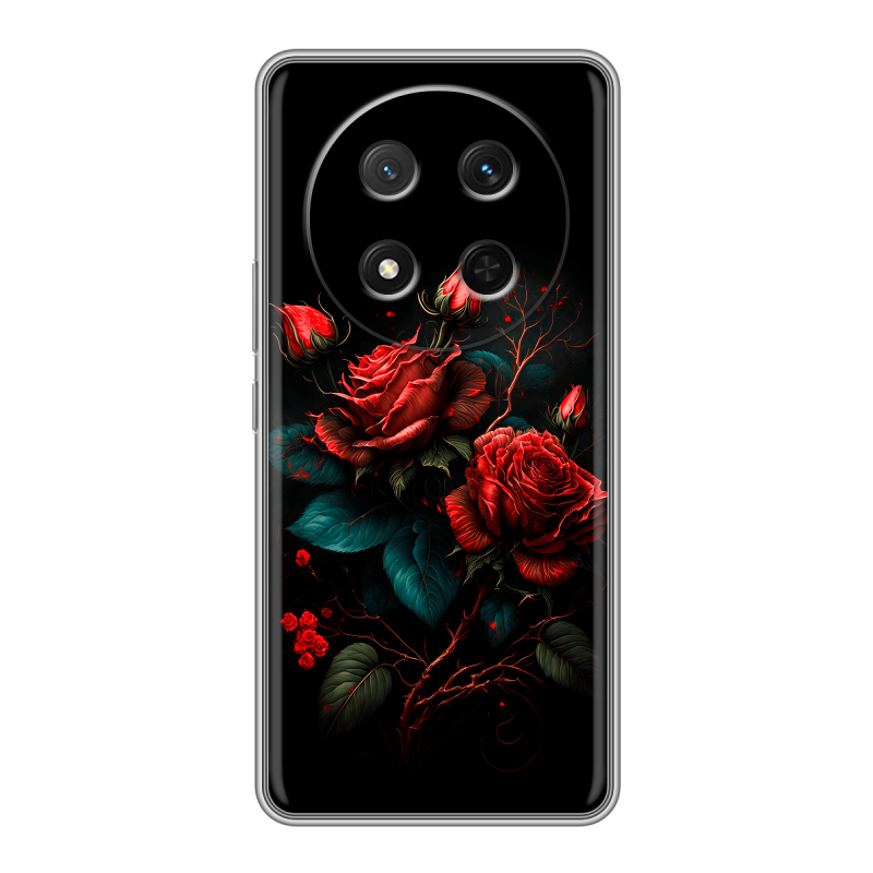 Силиконовый чехол на Honor X9c с принтом Розы красные Силиконовый чехол на Honor X9c с принтом Розы красные
