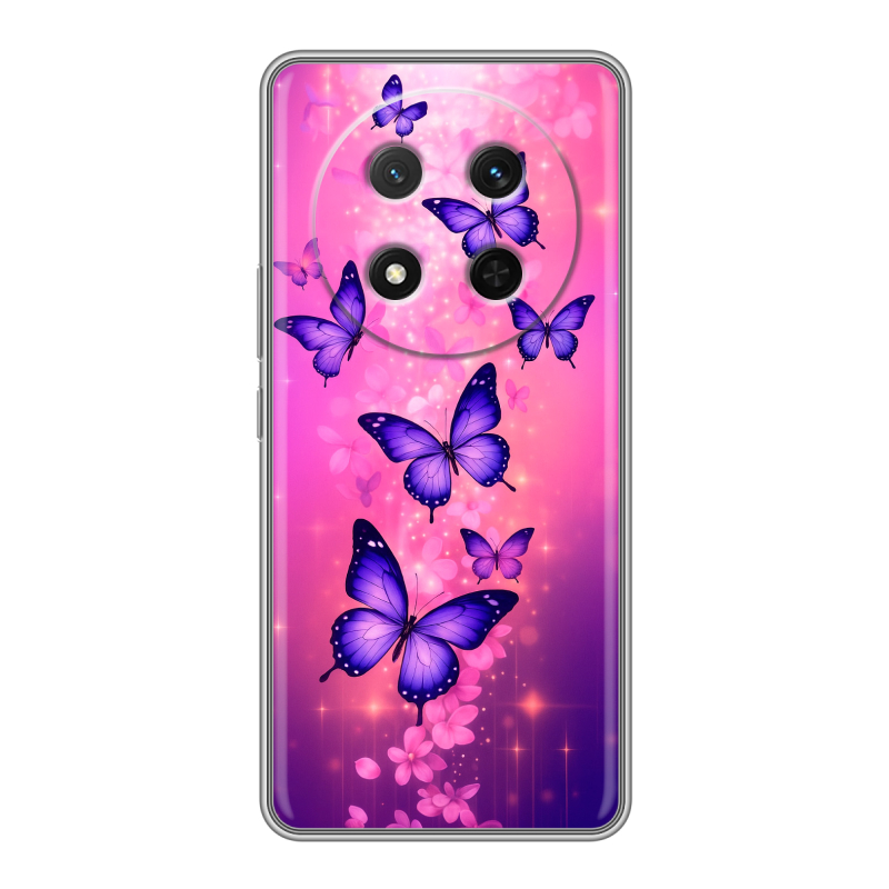 Силиконовый чехол на Honor X9c с принтом Бабочки Силиконовый чехол на Honor X9c с принтом Бабочки