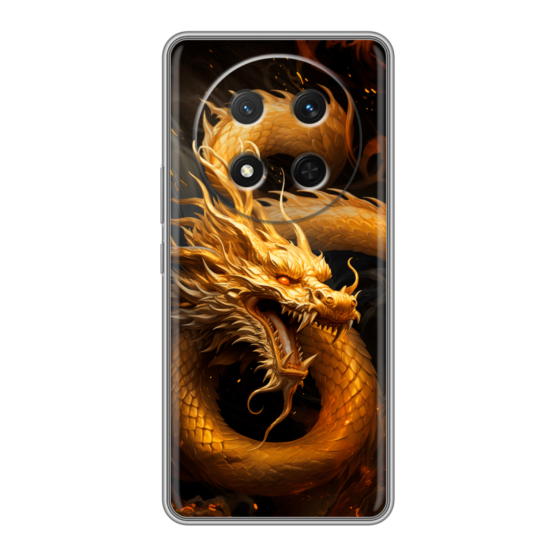 Силиконовый чехол на Honor X9c с принтом Золотой дракон Силиконовый чехол на Honor X9c с принтом Золотой дракон