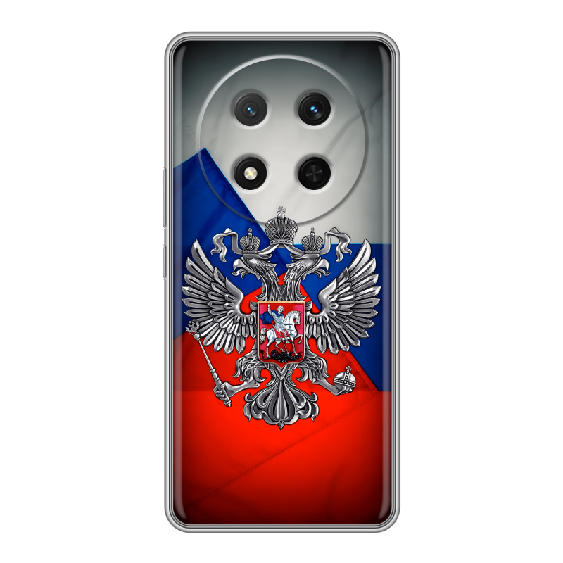 Силиконовый чехол на Honor X9c с принтом Флаг России Силиконовый чехол на Honor X9c с принтом Флаг России