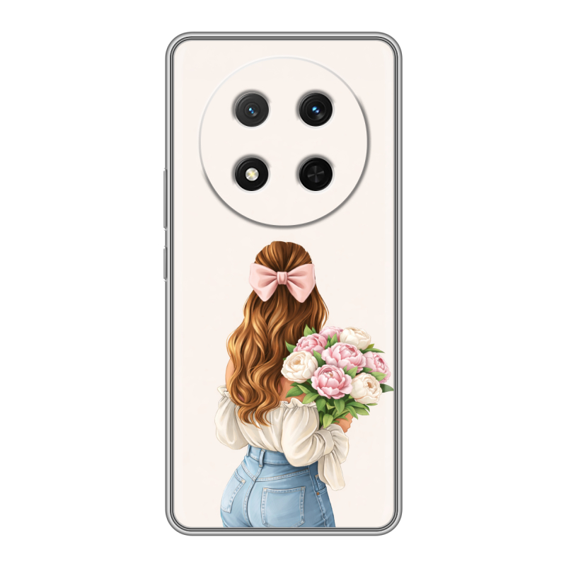 Силиконовый чехол на Honor X9c с принтом женский Силиконовый чехол на Honor X9c с принтом женский