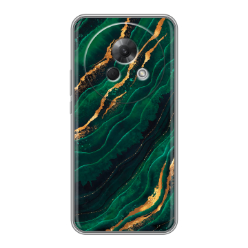 Силиконовый чехол на Meizu Lucky 08 с принтом Мрамор зеленое золото