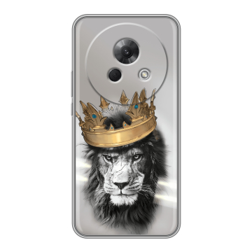 Силиконовый чехол на Meizu Lucky 08 с принтом Лев с короной