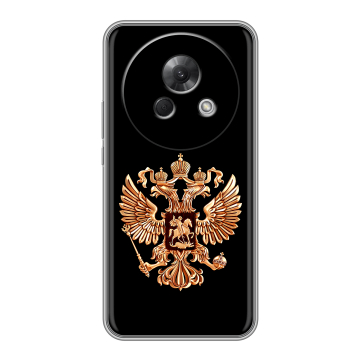 Силиконовый чехол на Meizu Lucky 08 с принтом Герб России золотой