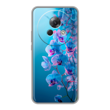 Силиконовый чехол на Meizu Lucky 08 с принтом голубые орхидеи Силиконовый чехол на Meizu Lucky 08 с принтом голубые орхидеи