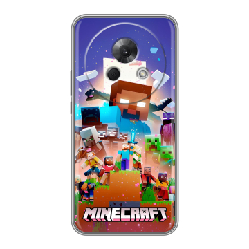 Силиконовый чехол на Meizu Lucky 08 с принтом Майнкрафт Minecraft