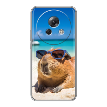Силиконовый чехол на Meizu Lucky 08 с принтом Капибара Силиконовый чехол на Meizu Lucky 08 с принтом Капибара