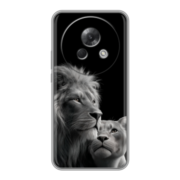 Силиконовый чехол на Meizu Lucky 08 с принтом Лев кошки