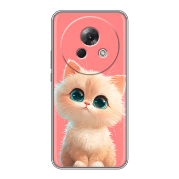 Силиконовый чехол на Meizu Lucky 08 с принтом Розовый котенок