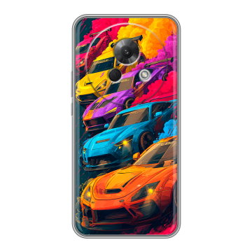 Силиконовый чехол на Meizu Lucky 08 с принтом Тачки