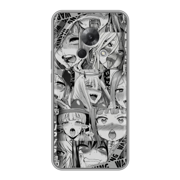 Силиконовый чехол на Meizu Lucky 08 с принтом Ahegao Ахегао Аниме