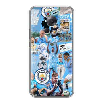 Силиконовый чехол на Meizu Lucky 08 с принтом Man City Манчестер Сити