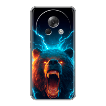 Силиконовый чехол на Meizu Lucky 08 с принтом Медведь