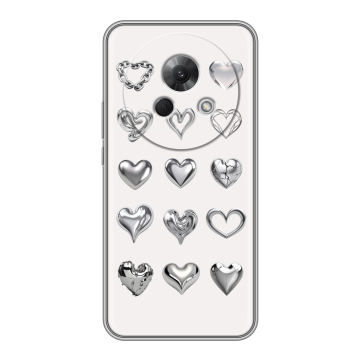 Силиконовый чехол на Meizu Lucky 08 с принтом Y2K сердечки Силиконовый чехол на Meizu Lucky 08 с принтом Y2K сердечки