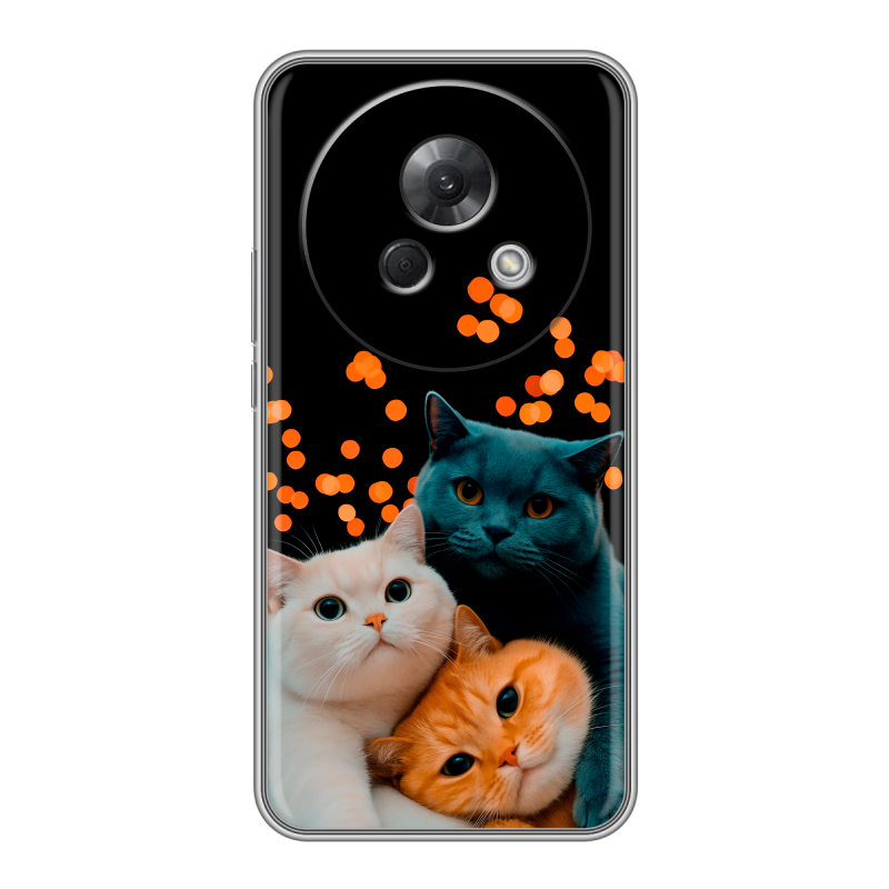 Силиконовый чехол на Meizu Lucky 08 с принтом Кошки Силиконовый чехол на Meizu Lucky 08 с принтом Кошки