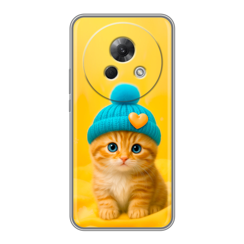Силиконовый чехол на Meizu Lucky 08 с принтом Котенок в шапке Силиконовый чехол на Meizu Lucky 08 с принтом Котенок в шапке