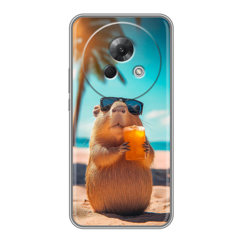 Силиконовый чехол на Meizu Lucky 08 с принтом Капибара Силиконовый чехол на Meizu Lucky 08 с принтом Капибара