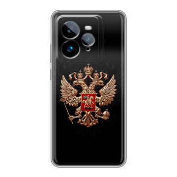 Силиконовый чехол на Realme GT7 Pro с принтом Герб России