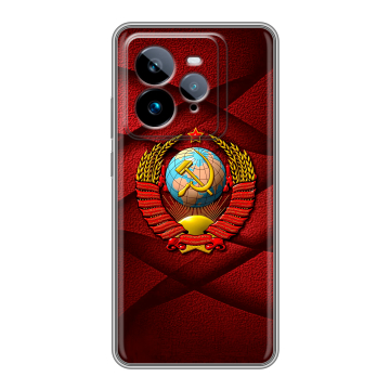 Силиконовый чехол на Realme GT7 Pro с принтом Герб СССР