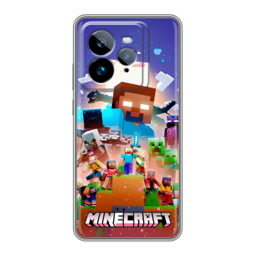 Силиконовый чехол на Realme GT7 Pro с принтом Майнкрафт Minecraft Силиконовый чехол на Realme GT7 Pro с принтом Майнкрафт Minecraft