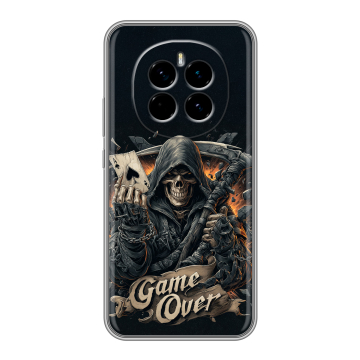 Силиконовый чехол на Honor Magic 7 с принтом Скелет карты Силиконовый чехол на Honor Magic 7 с принтом Скелет карты