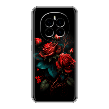 Силиконовый чехол на Honor Magic 7 с принтом Розы красные