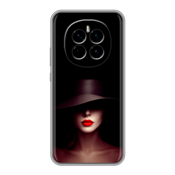 Силиконовый чехол на Honor Magic 7 с принтом Девушка в шляпе