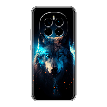 Силиконовый чехол на Honor Magic 7 с принтом Волк ночной