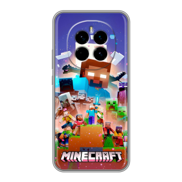 Силиконовый чехол на Honor Magic 7 с принтом Майнкрафт Minecraft